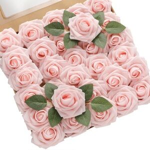 Pink Artificial Roses 60 piece
